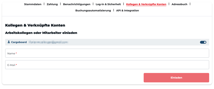 Kollegen und verknüpfte Konten